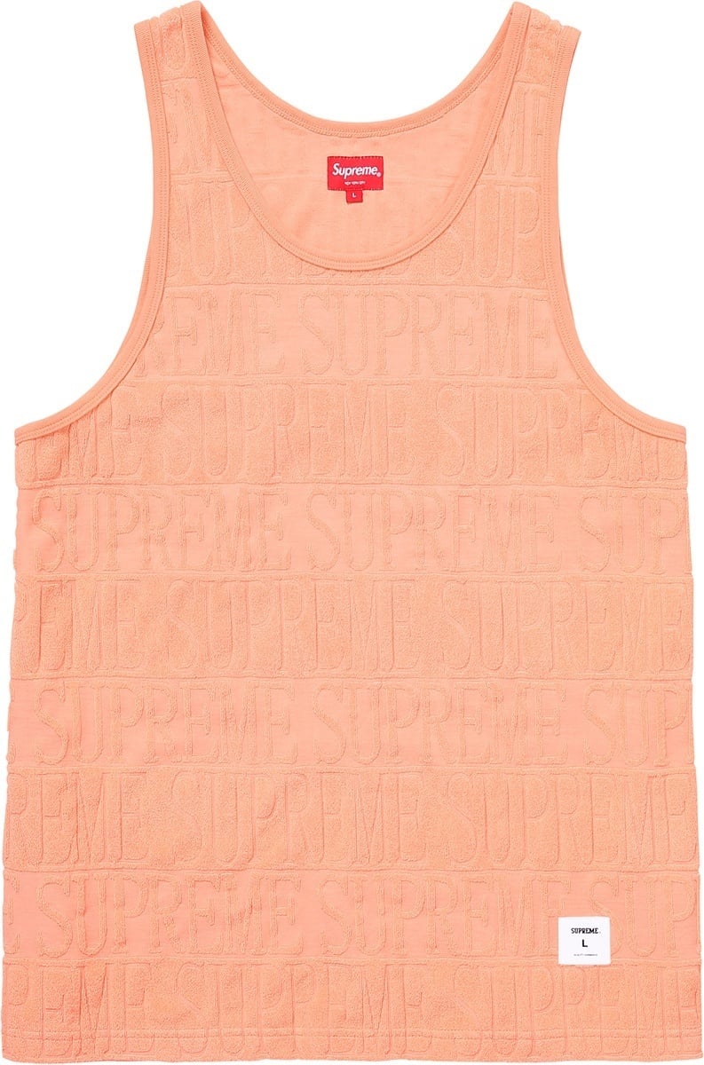 Logo Stripe Terry Tank Top view 2